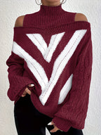Noa™ | Elegant Off-Shoulder Sweater