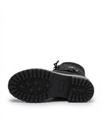 Cordelia™ | Knit-cuff buckle-strapped lace-up hiking boots