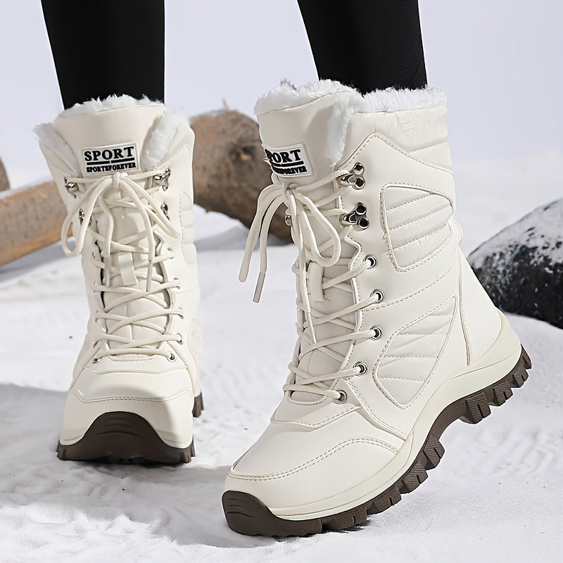 Corisande™ | Plush-lined lug-sole lace-up snow boots