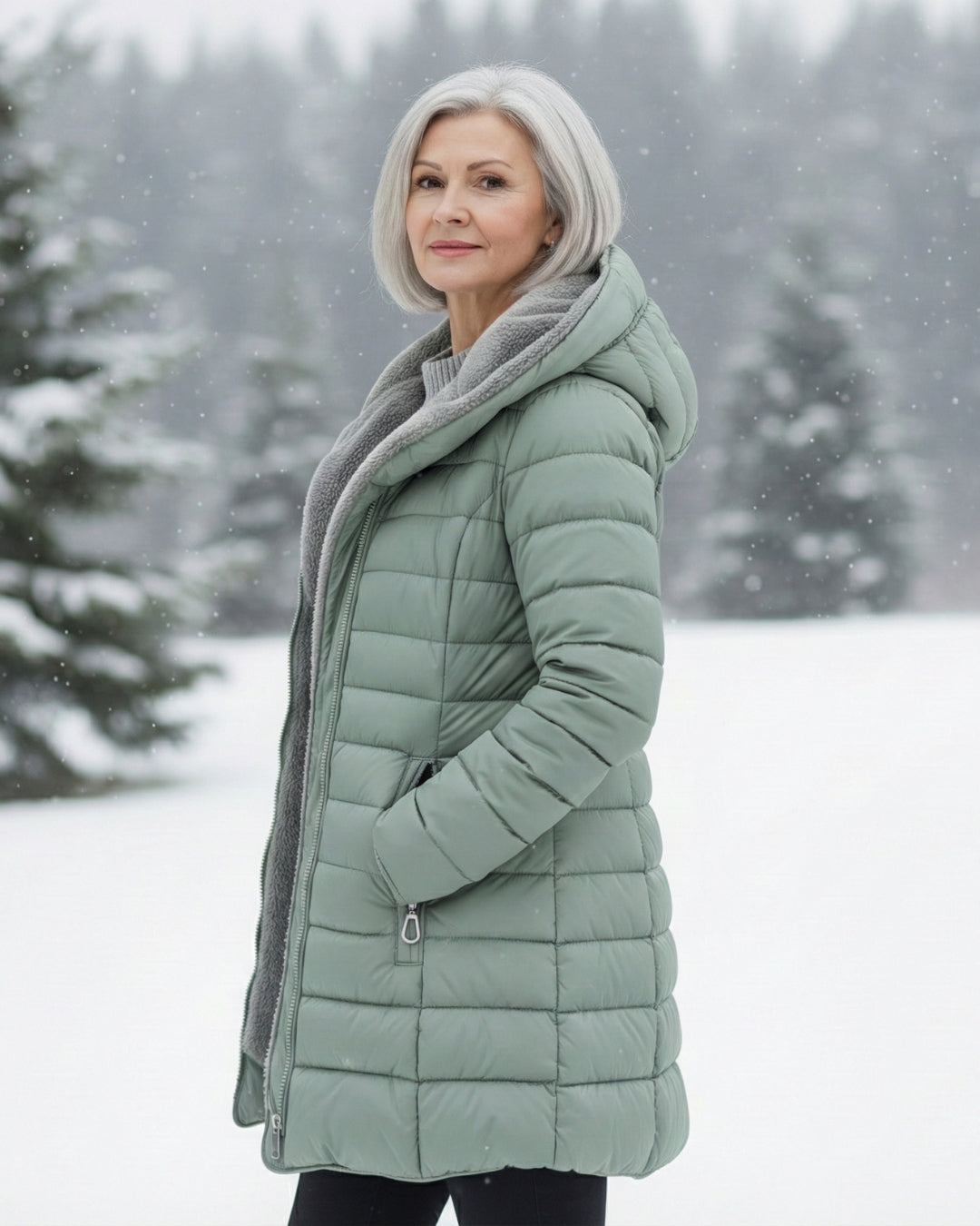 Grazia™ | Hooded fleece-lined puffer coat