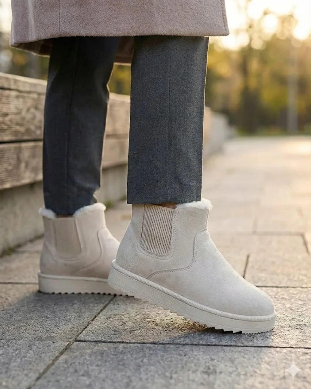 Marisol™ | Fleece-Lined Chelsea Winter Ankle Boots