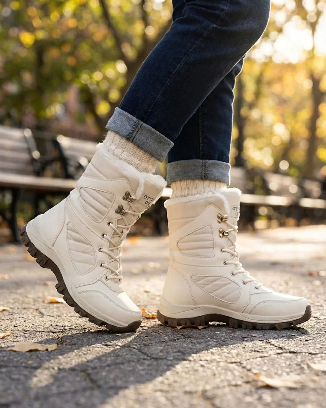 Corisande™ | Plush-lined lug-sole lace-up snow boots