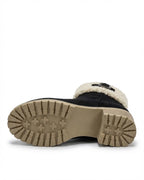 Mirella™ | Sherpa-cuff buckled side-zip heeled ankle boots