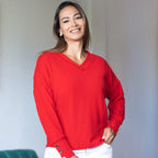 Chloe™ | Elegant V-Neck Sweater