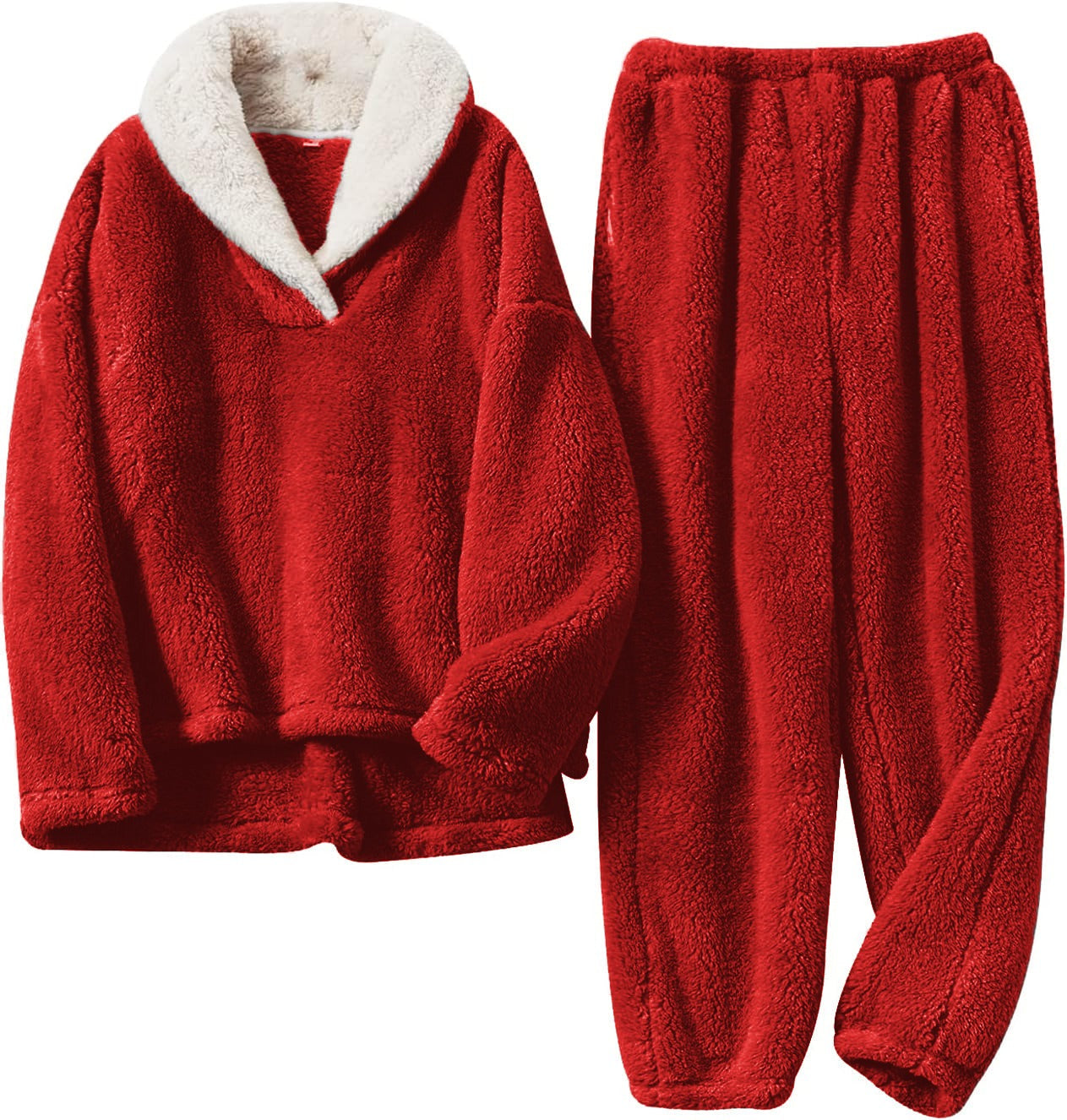 Tiny™ | Sherpa-collar fleece loungewear set