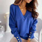 Chloe™ | Elegant V-Neck Sweater