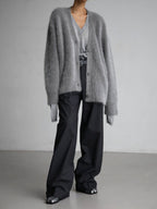 Fortunata™ | Fluffy V-neck button cardigan