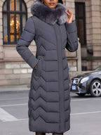Perrine™ | Faux-Fur Collar Long Puffer Coat