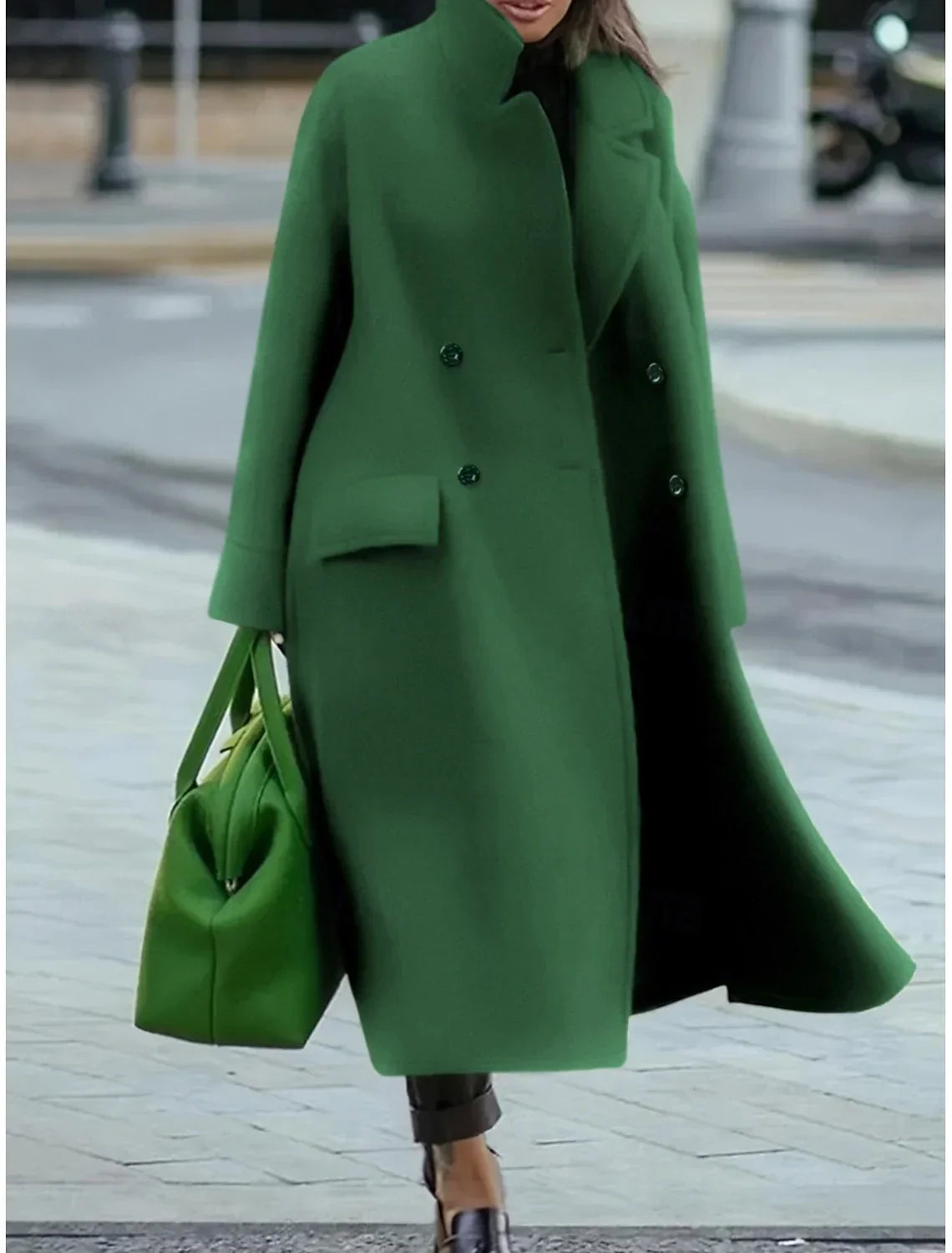 Dami™ | Long Wool Coat + Free Cashmere Scarf